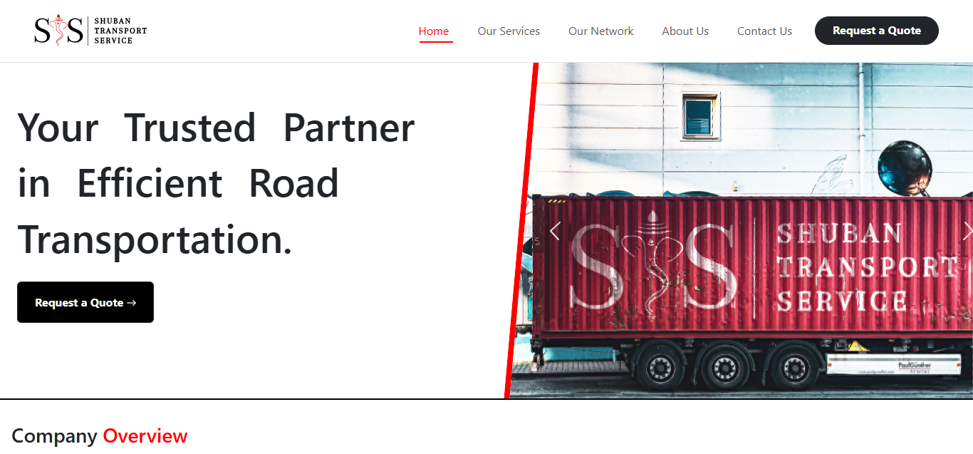 Shuban Transport Website